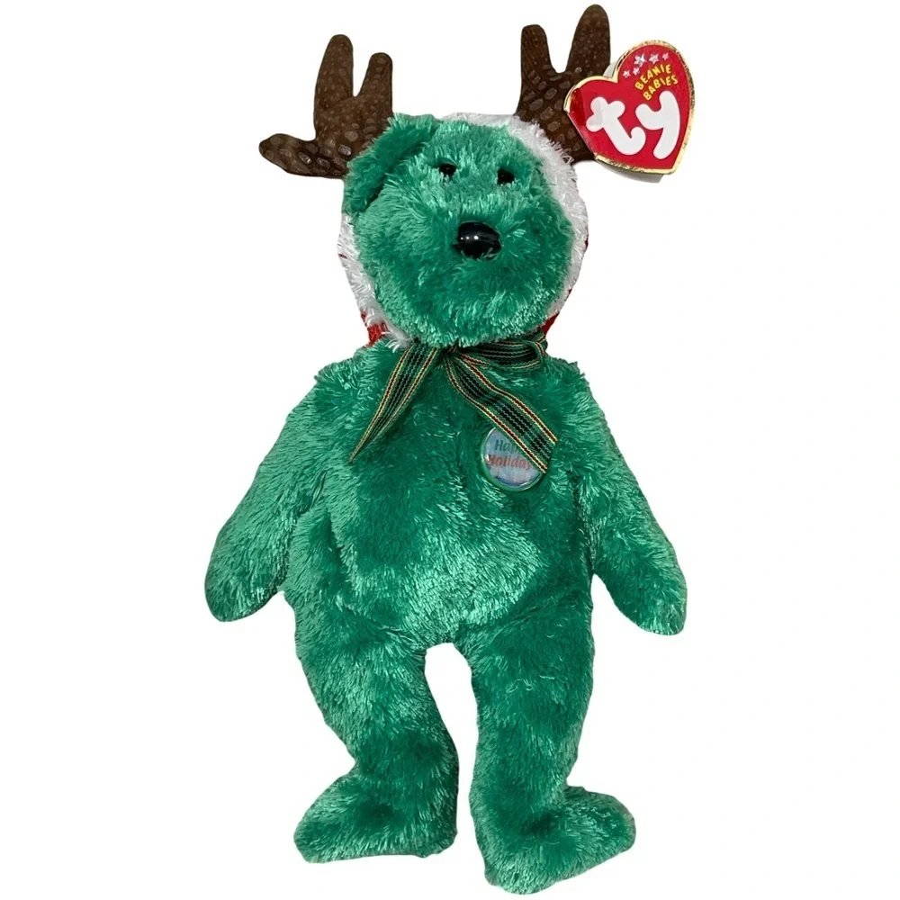 Ty Beanie Baby - 2002 HOLIDAY TEDDY the Bear (8.5 Inch) MWMTs Stuffed Animal Toy